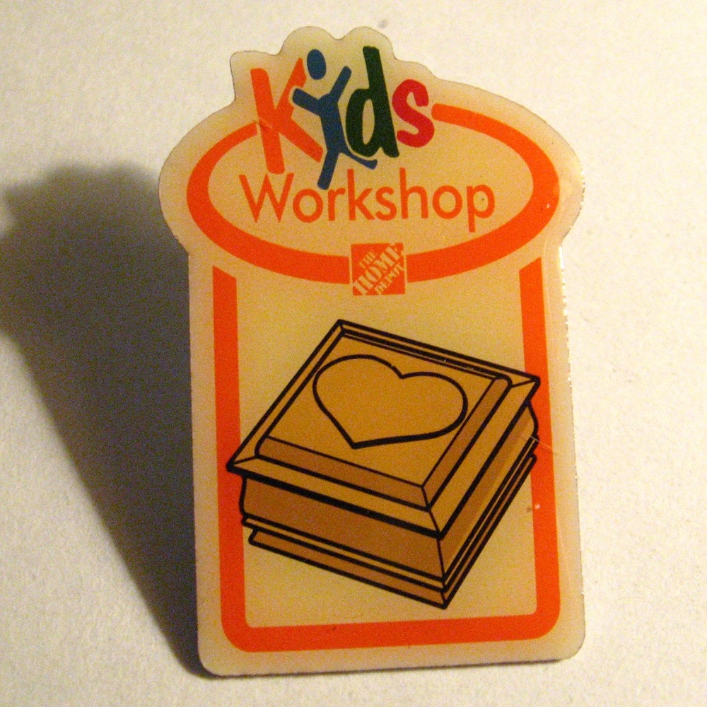 Home Depot Kids Heart Box Valentine Lapel Pin